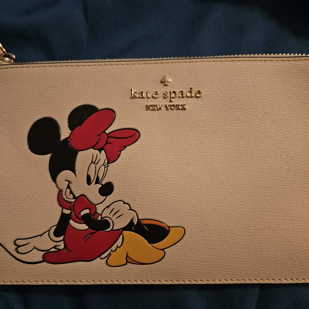 Disney X Kate Spade New York Minnie Medium L-Zip Wristlet